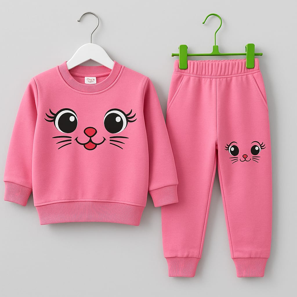 Comfy Cozy Track Suit - Cute Cat for Girls
