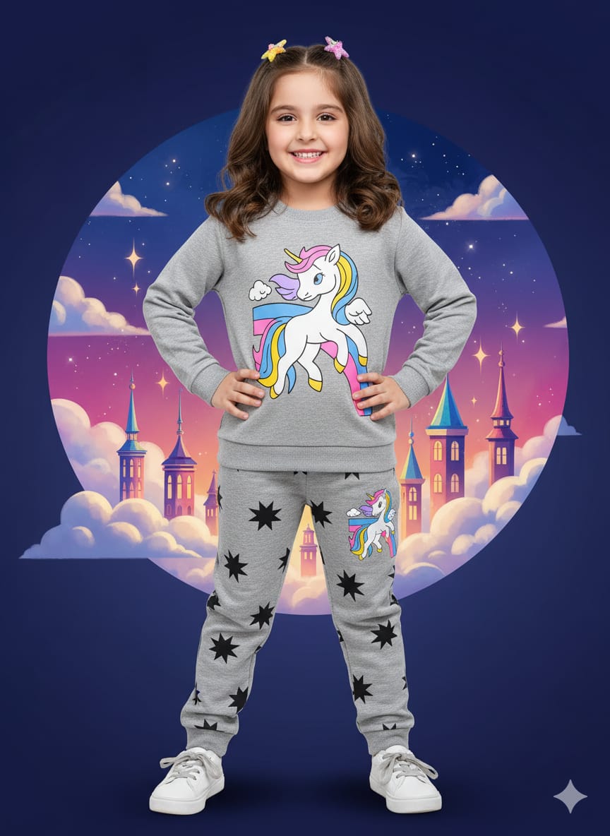 Comfy Cozy Winter Track Suit - Unicorn for Girls