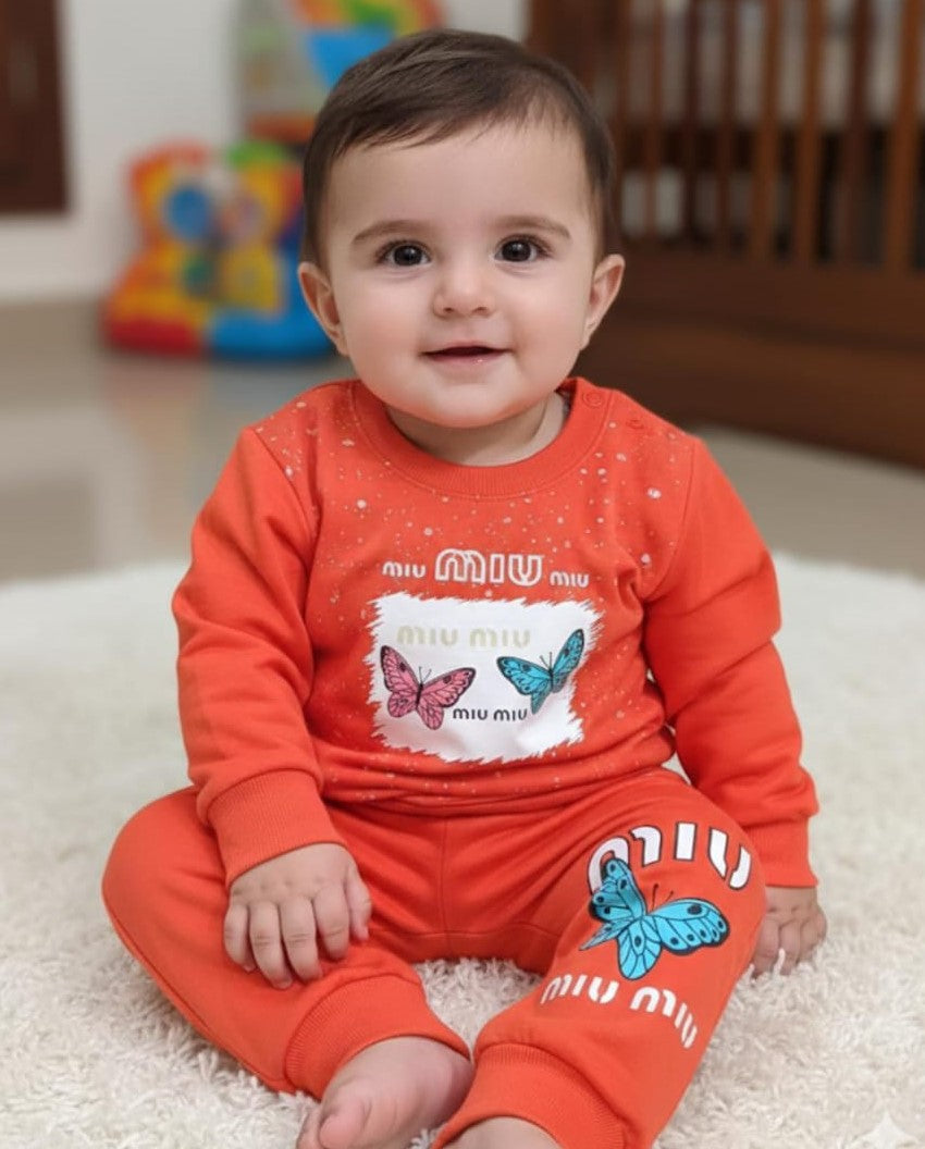 2Pc Comfy & Cozy Orange Themed