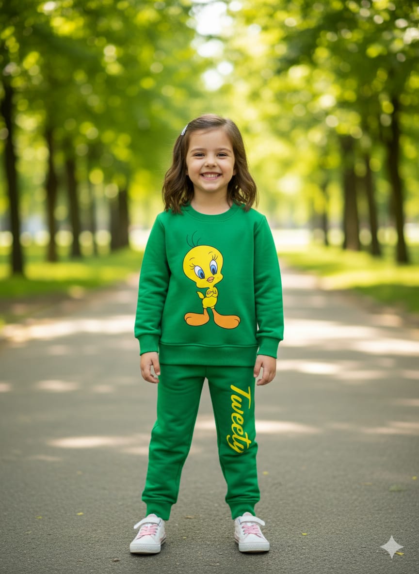 Comfy Cozy Winter Track Suit - Tweety for Girls