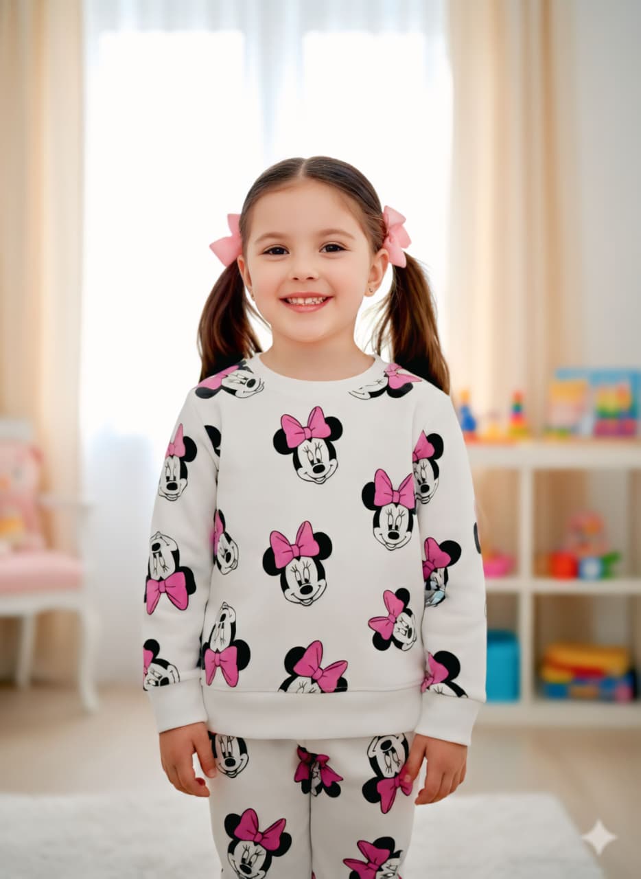 New Arrivals - Minni Mouse Allover Winter Track Suit for Girls