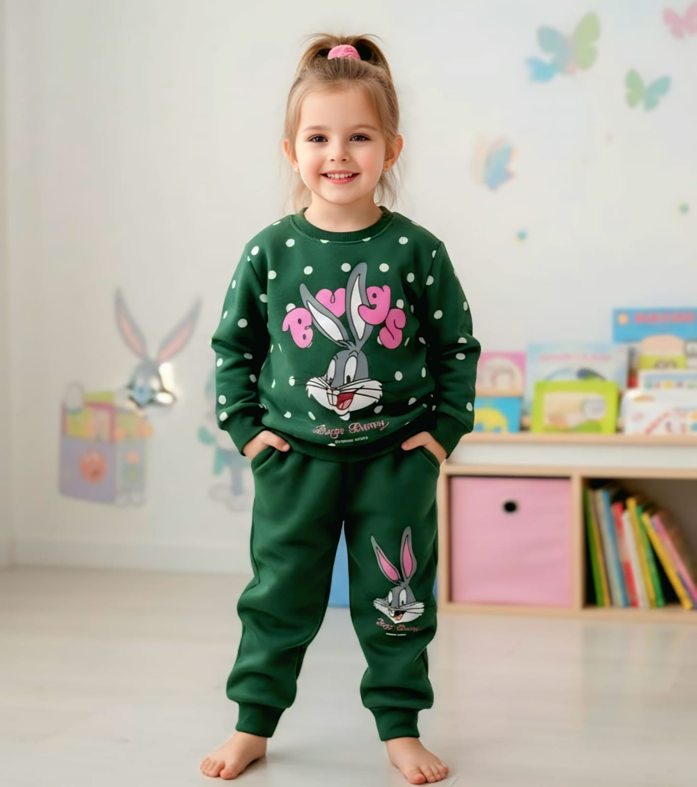New Arrivals - Looney Tunes Fleece Winter Track Suit for Girls