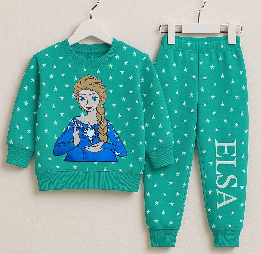 New Arrivals - ELSA Fleece Winter Track Suit for Girls