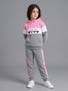 Heart Print Girls Hooded Fleece Tracksuit