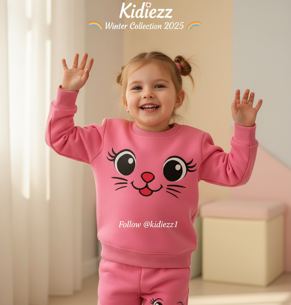 Comfy Cozy Track Suit - Cute Cat for Girls