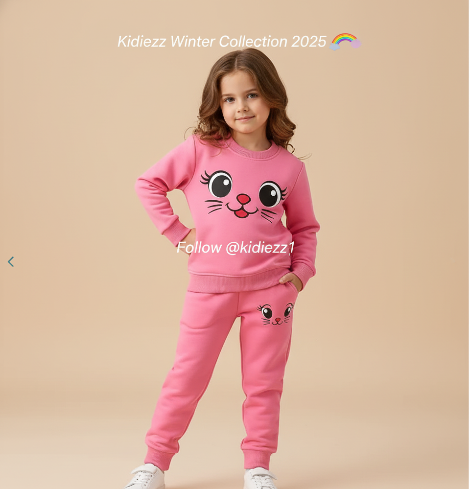 Comfy Cozy Track Suit - Cute Cat for Girls