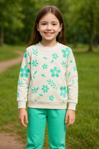New Arrivals - Floral Track Suit for Girls