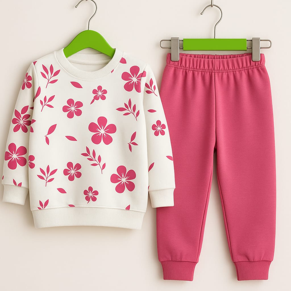 New Arrivals - Floral Track Suit for Girls