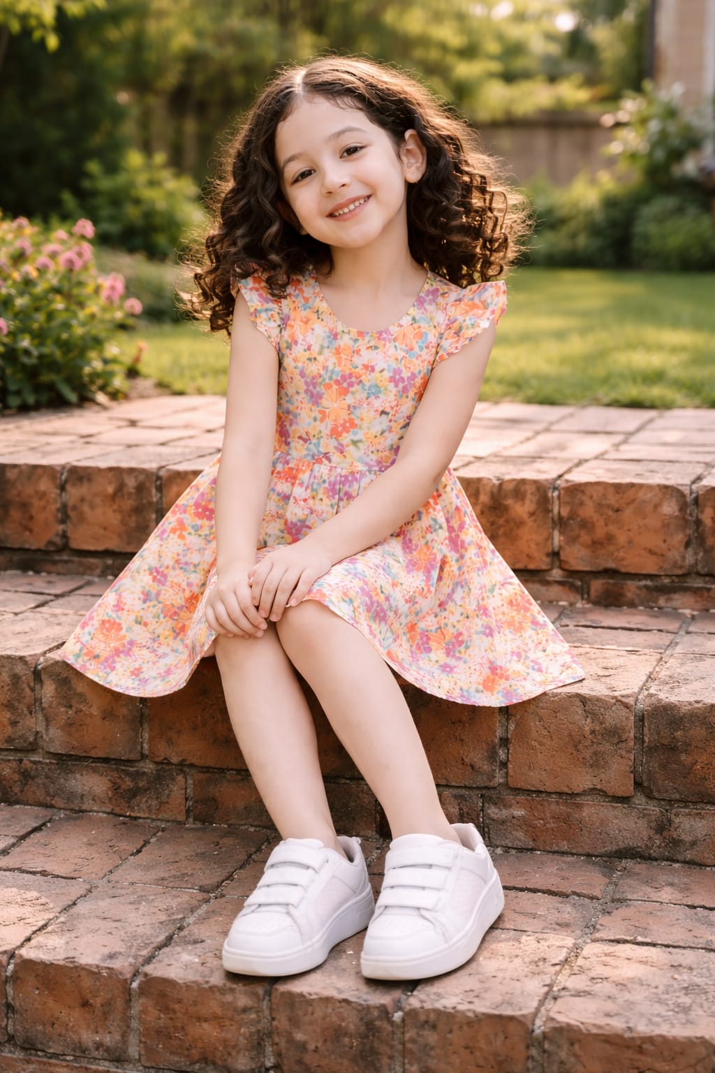 Printed Multi Color Floral Top - Sleeveless Summer Dress | Eid Collection