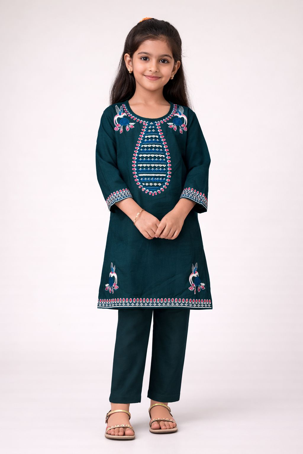 Teal Embroidered Lawn Suit | Eid Collection