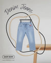 Levi's Light Blue Denim Jeans - Elastic Waist with Drawstring