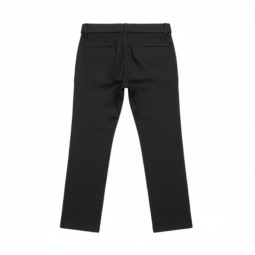 Boys Black Subtle Texture Pants - Smart Dress Trousers