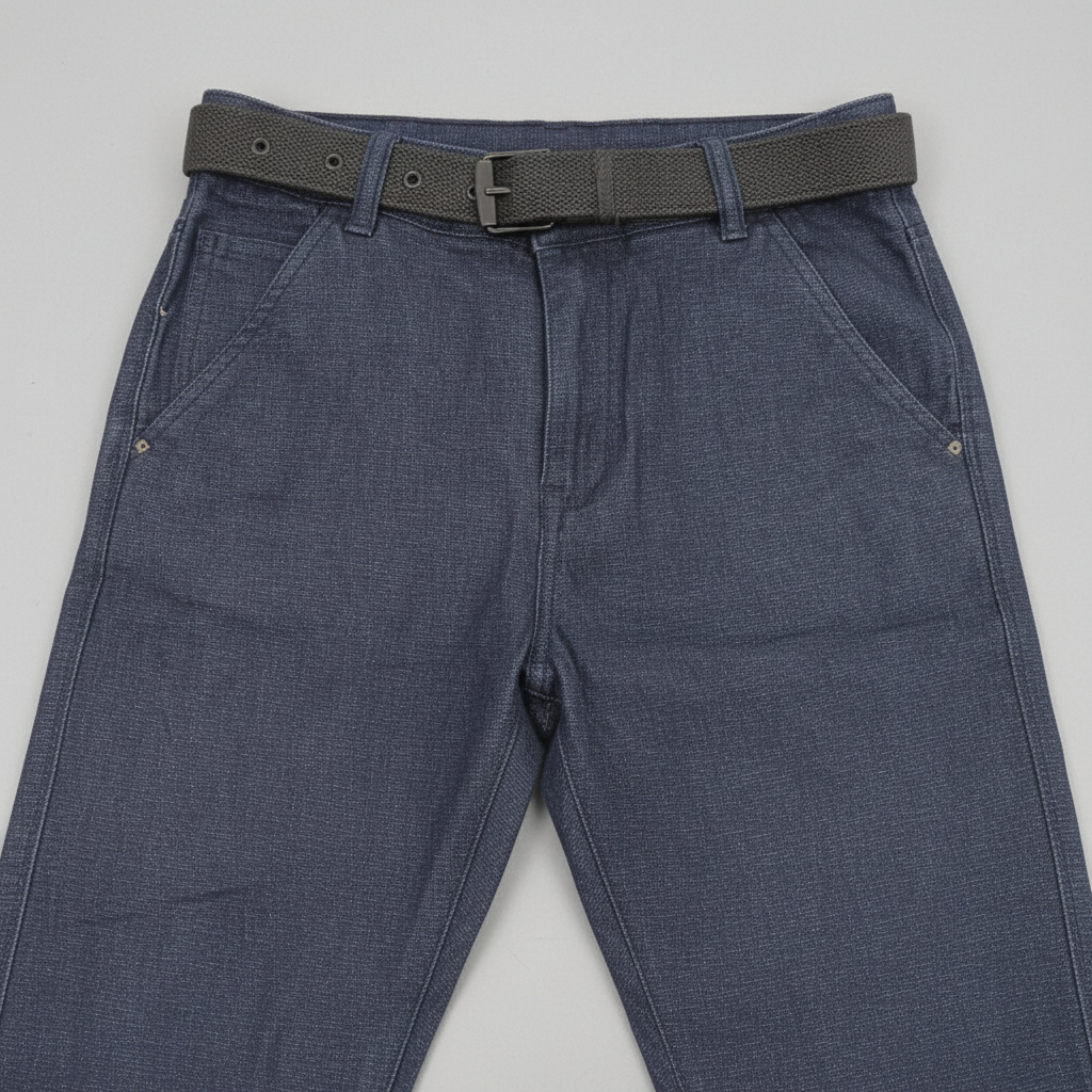 Boys Blue Stretchable Pants - Smart Dress Trousers