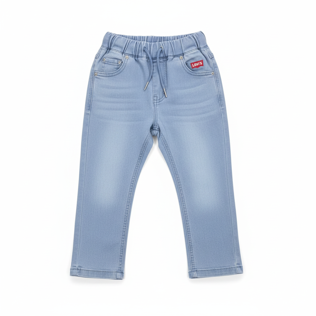 Levi's Light Blue Denim Jeans - Elastic Waist with Drawstring