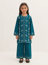Floral Embroidered Kurta & Palazzo Set – Teal