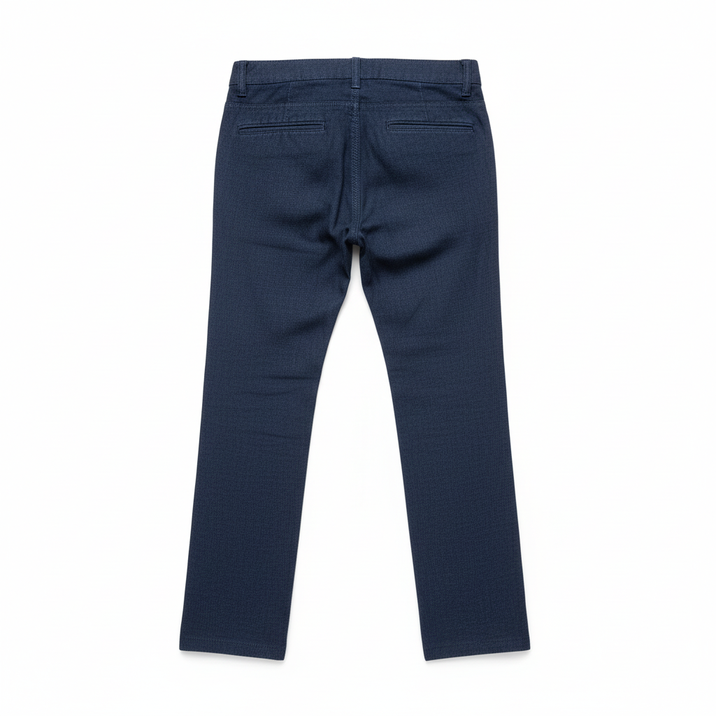 Boys Blue Stretchable Pants - Smart Dress Trousers