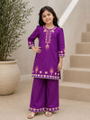 Royal Purple Ethnic Lawn Suit