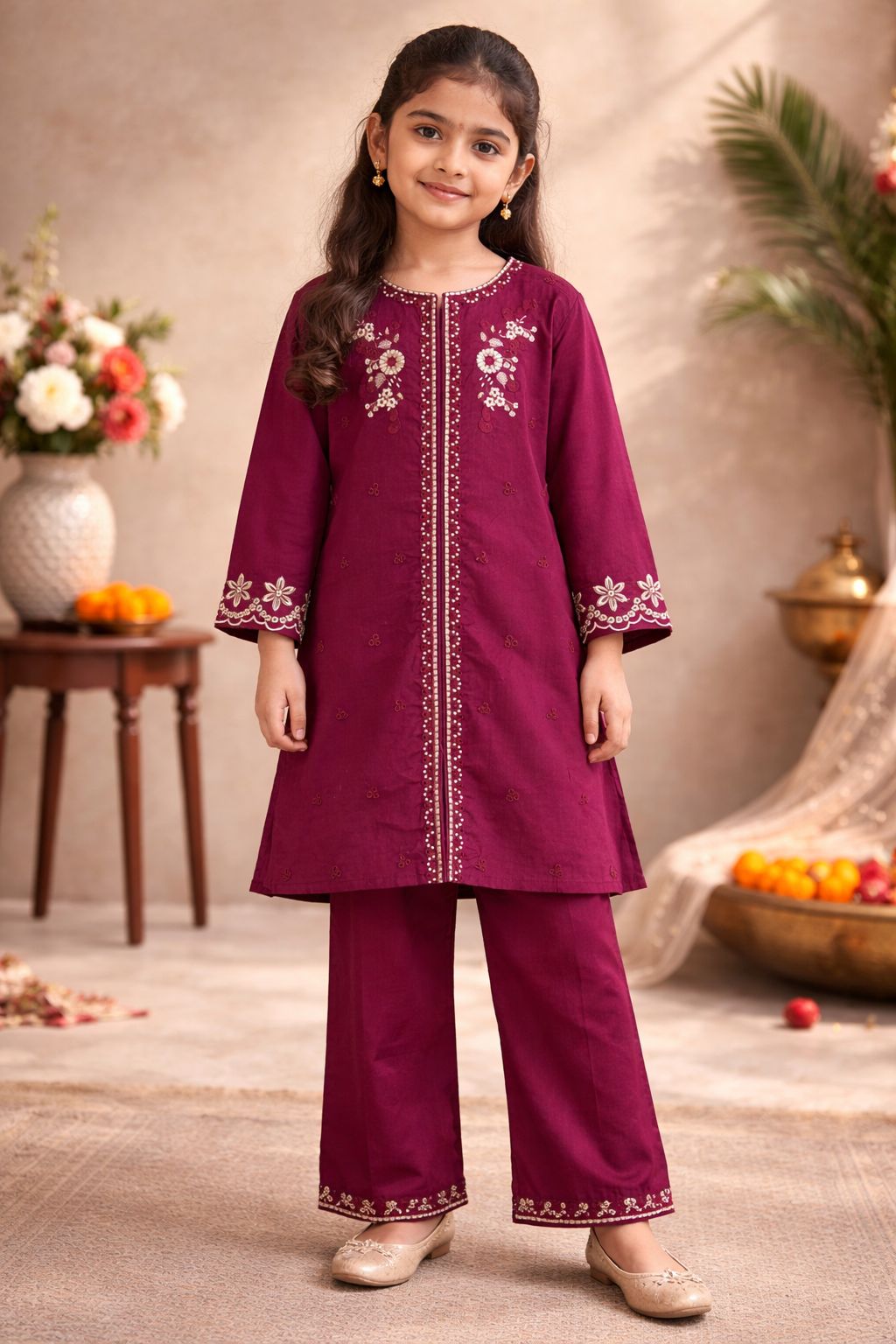 Red Embroidered Lawn Suit | Eid Collection