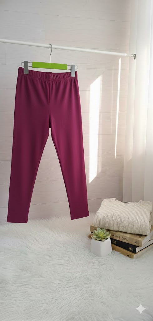 Girls Winter Tights - Maroon