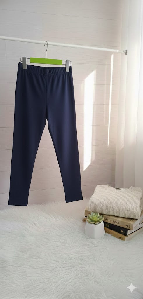 Girls Winter Tights - Navy Blue
